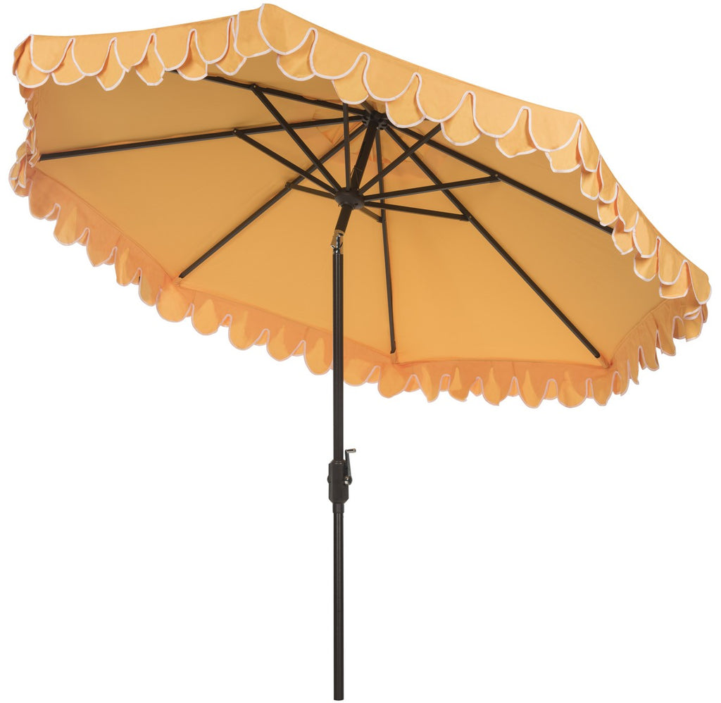 Safavieh Elegant Valance 11Ft Rnd Umbrella Yellow Metal PAT8106B