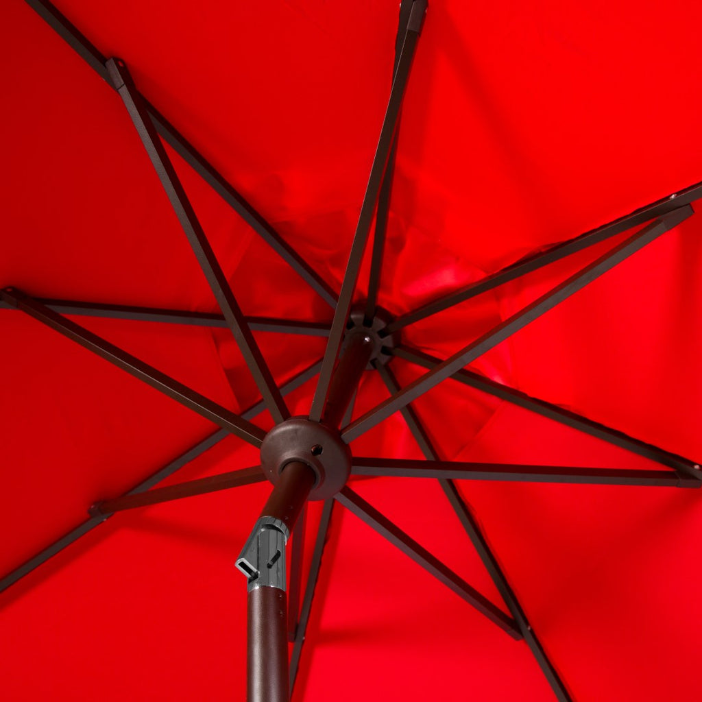Safavieh Elegant Valance 11Ft Rnd Umbrella Red Metal PAT8106D