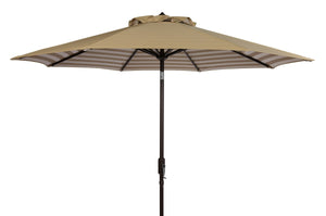 Safavieh Athens 11Ft Rnd Crank Umbrella Beige Metal PAT8107B