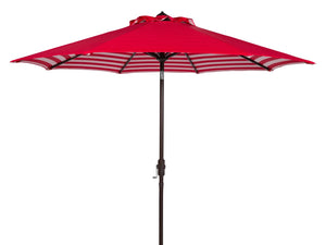 Safavieh Athens 11Ft Rnd Crank Umbrella Red Metal PAT8107F