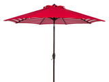 Safavieh Athens 11Ft Rnd Crank Umbrella Red Metal PAT8107F