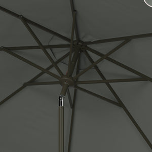 Safavieh Venice 11Ft Rnd Crank Umbrella Grey Metal PAT8110B