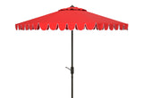 Safavieh Venice 11Ft Rnd Crank Umbrella Red Metal PAT8110C