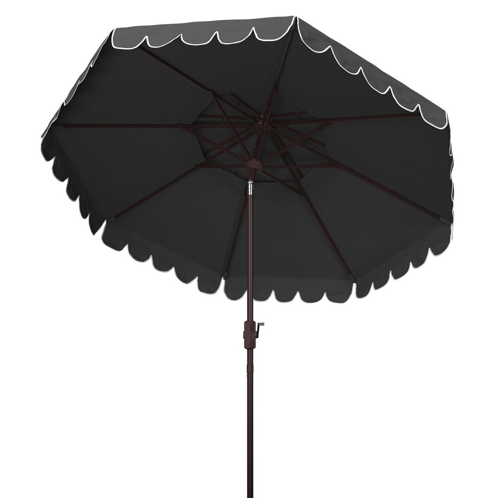 Safavieh Venice 9Ft Rnd Double Top Crank Umbrella Grey Metal PAT8210B