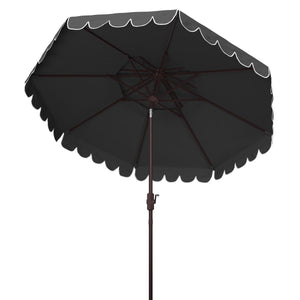 Safavieh Venice 9Ft Rnd Double Top Crank Umbrella Grey Metal PAT8210B