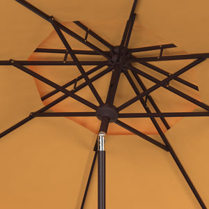 Safavieh Venice 9Ft Rnd Double Top Crank Umbrella Yellow Metal PAT8210D