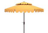 Safavieh Venice 9Ft Rnd Double Top Crank Umbrella Yellow Metal PAT8210D