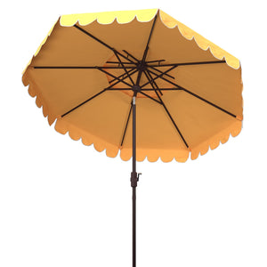 Safavieh Venice 9Ft Rnd Double Top Crank Umbrella Yellow Metal PAT8210D