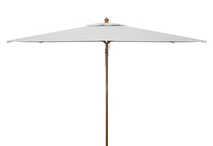 Safavieh Aklin 6.5Ft X 10Ft Rectangle Wooden Pulley Market Umbrella (No Tilt)/Beige White Wood/Polyethylene Coating PAT8309E