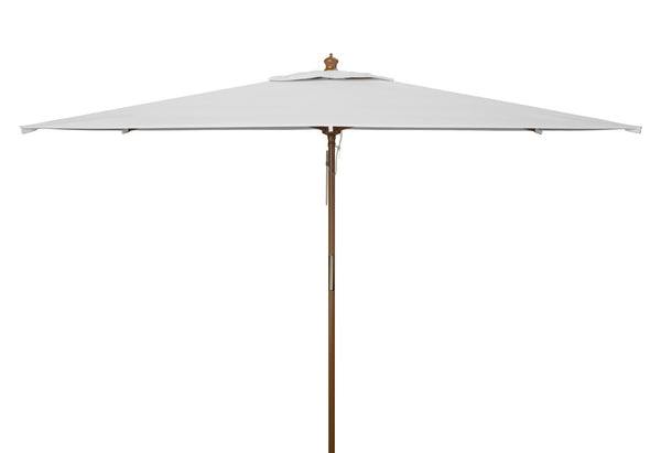 Safavieh Aklin 6.5Ft X 10Ft Rectangle Wooden Pulley Market Umbrella (No Tilt)/Beige White Wood/Polyethylene Coating PAT8309E