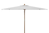 Safavieh Aklin 6.5Ft X 10Ft Rectangle Wooden Pulley Market Umbrella (No Tilt)/Beige White Wood/Polyethylene Coating PAT8309E