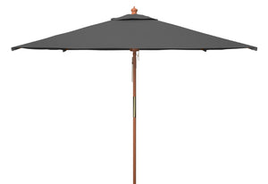 Safavieh Velop 7.5 Ft Square Wooden Pulley Market Umbrella Grey Wood/Polyethylene Coating PAT8409B
