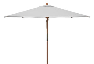 Safavieh Velop 7.5 Ft Square Wooden Pulley Market Umbrella White Wood/Polyethylene Coating PAT8409E
