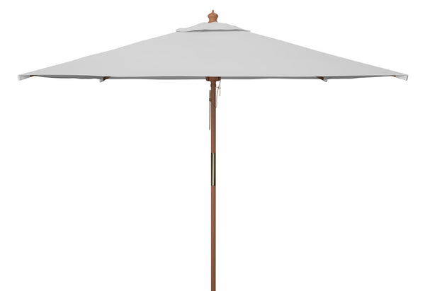 Safavieh Velop 7.5 Ft Square Wooden Pulley Market Umbrella White Wood/Polyethylene Coating PAT8409E