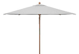 Safavieh Velop 7.5 Ft Square Wooden Pulley Market Umbrella White Wood/Polyethylene Coating PAT8409E