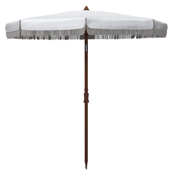 Estonia 6.5 Ft Stylish Fringe Umbrella – Adjustable Shade for Your Perfect Outdoor Oasis Experience