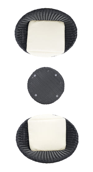 Safavieh Merami 3 Piece Lounger Set in Black, Beige PAT9017A