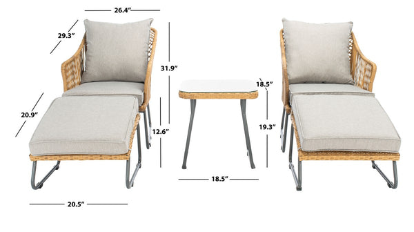 Narda 5 Pc Lounger Set