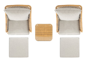 Narda 5 Pc Lounger Set