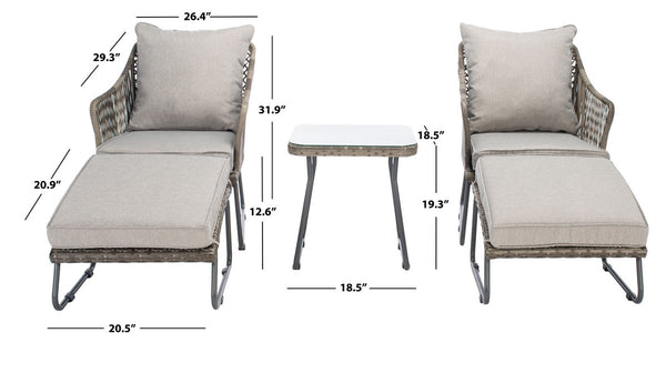 Narda 5 Pc Lounger Set