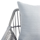 Safavieh Elsbeth 4Pc Living Set/Grey Rope/Grey Cushion Grey Rope/Grey Cushion Rattan/Steel PAT9029B