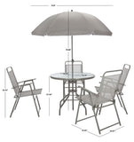 Safavieh Monico Dining Set Grey Steel/Texline/Polyester PAT9036A