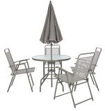 Safavieh Monico Dining Set Grey Steel/Texline/Polyester PAT9036A