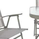 Safavieh Laurenti Dining Set Grey Steel/Texline/Polyester PAT9037A