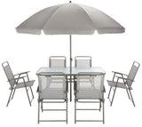 Safavieh Laurenti Dining Set Grey Steel/Texline/Polyester PAT9037A