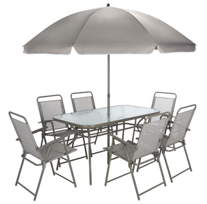 Safavieh Laurenti Dining Set Grey Steel/Texline/Polyester PAT9037A