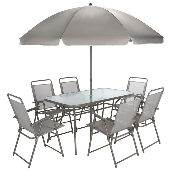 Safavieh Laurenti Dining Set Grey Steel/Texline/Polyester PAT9037A