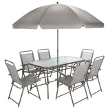 Safavieh Laurenti Dining Set Grey Steel/Texline/Polyester PAT9037A