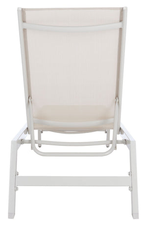 Safavieh Fionne Sunlounger  Silver / Beige Aluminium/Texline PAT9038A