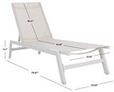 Safavieh Fionne Sunlounger  Silver / Beige Aluminium/Texline PAT9038A