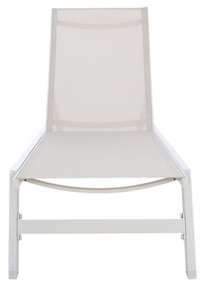 Safavieh Fionne Sunlounger  Silver / Beige Aluminium/Texline PAT9038A