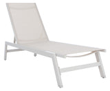 Safavieh Fionne Sunlounger  Silver / Beige Aluminium/Texline PAT9038A