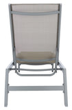 Safavieh Fionne Sunlounger Silver / Grey Aluminium/Texline PAT9038B