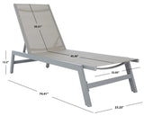 Safavieh Fionne Sunlounger Silver / Grey Aluminium/Texline PAT9038B