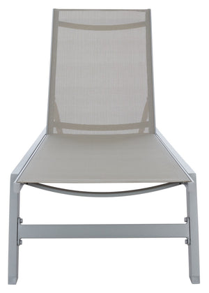 Safavieh Fionne Sunlounger Silver / Grey Aluminium/Texline PAT9038B