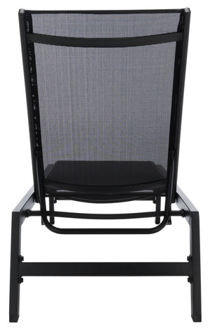 Safavieh Fionne Sunlounger Black Aluminium/Texline PAT9038C