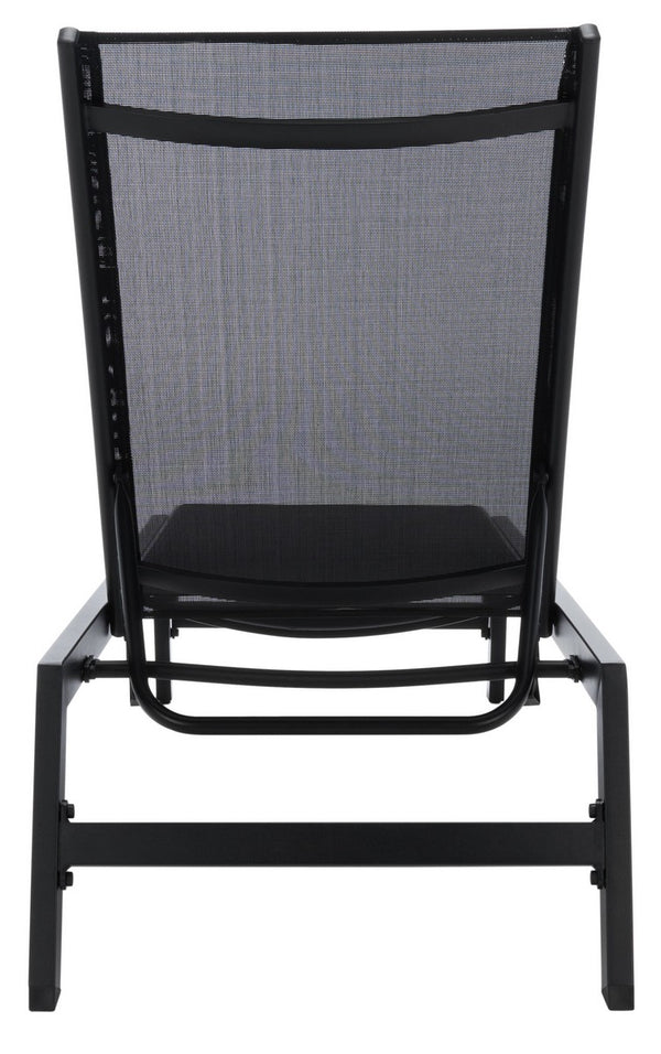 Safavieh Fionne Sunlounger Black Aluminium/Texline PAT9038C