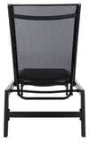 Safavieh Fionne Sunlounger Black Aluminium/Texline PAT9038C