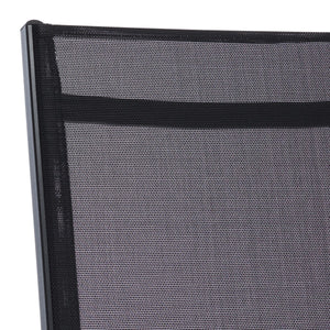 Safavieh Fionne Sunlounger Black Aluminium/Texline PAT9038C