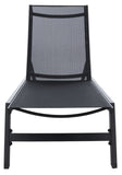 Safavieh Fionne Sunlounger Black Aluminium/Texline PAT9038C