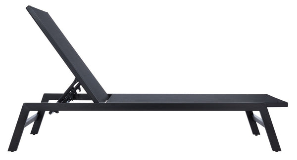Safavieh Fionne Sunlounger Black Aluminium/Texline PAT9038C