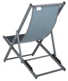 Safavieh Camlin Set Of 2 Sling Chairs -Set Of 2 Grey Aluminium/Oxford PAT9039B-SET2