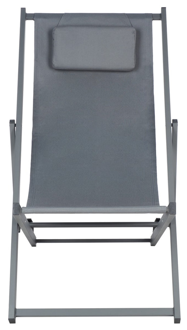 Safavieh Camlin Set Of 2 Sling Chairs -Set Of 2 Grey Aluminium/Oxford PAT9039B-SET2