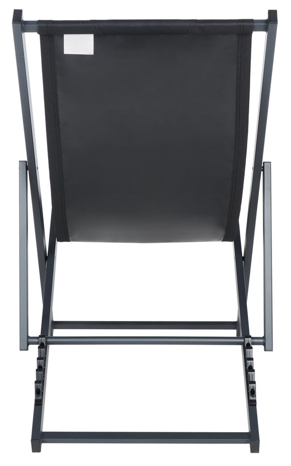 Safavieh Camlin Set Of 2 Sling Chairs -Set Of 2 Black Aluminium/Oxford PAT9039C-SET2