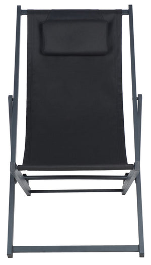 Safavieh Camlin Set Of 2 Sling Chairs -Set Of 2 Black Aluminium/Oxford PAT9039C-SET2