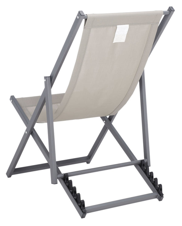 Safavieh Breslin Set Of 2 Sling Chairs -Set Of 2 Grey Aluminium/Texline PAT9040B-SET2
